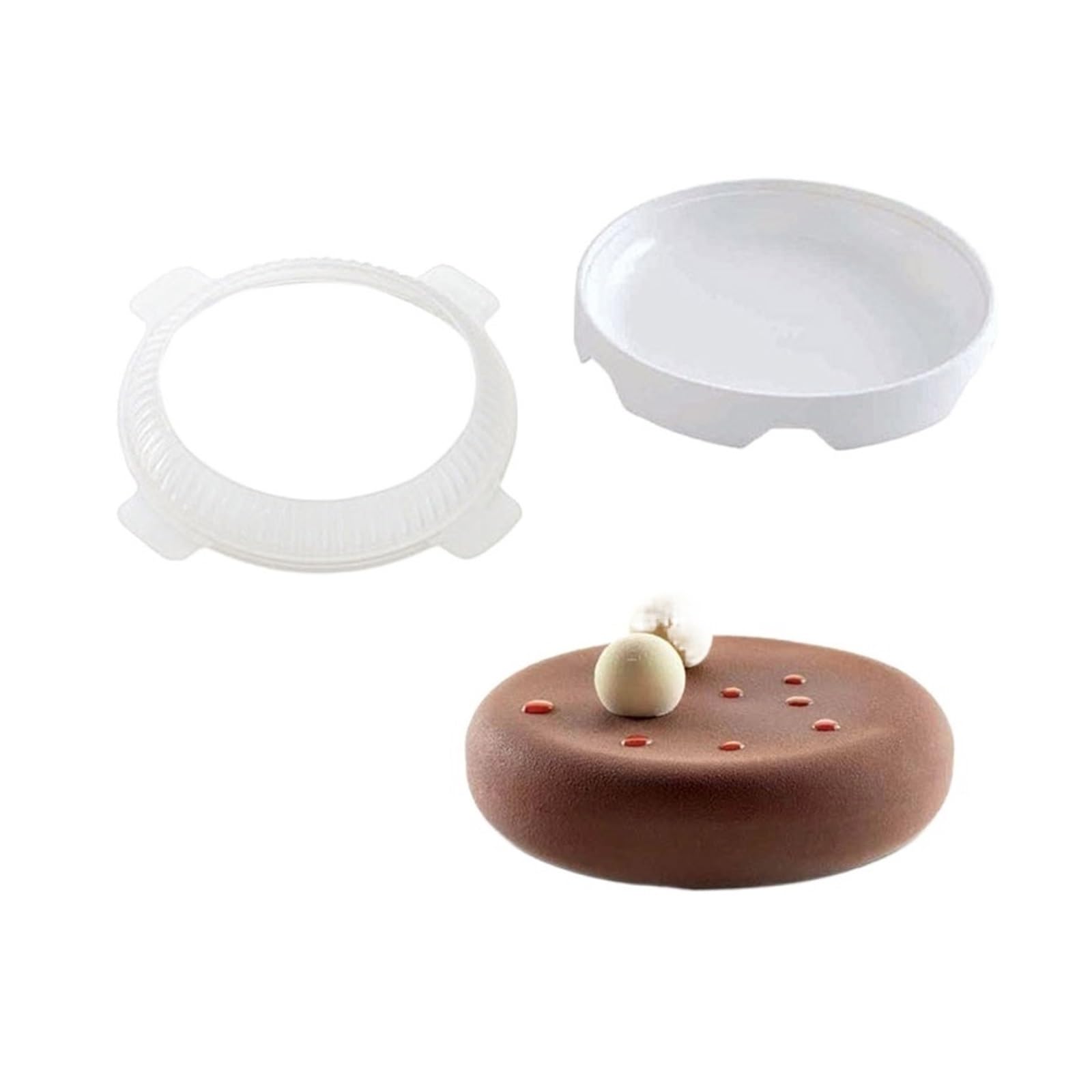 Molde redondo de silicona para tartas, diseño de eclipse, ideal para mousse, helado y pasteles de gasa, bandeja para hornear, accesorios de cocina, herramientas de decoración de pasteles