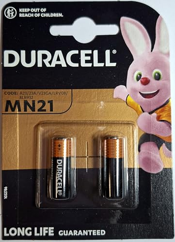 2X Duracell MN21 (1 Blister Da 2 batterie) 2 Pile (A23/23A/V23GA/LRV08/8LR932)