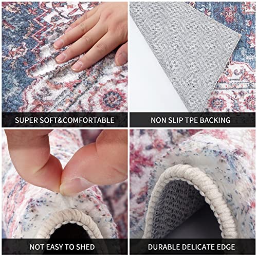 Wobubu Hallway Runner Rug Non Slip 2X6 Vintage Shaggy Soft Machine Washable Farmhouse Kitchen Area Carpet Laundry Room Mats For Bedroom Living Room Bathroom Entryway #TOP2