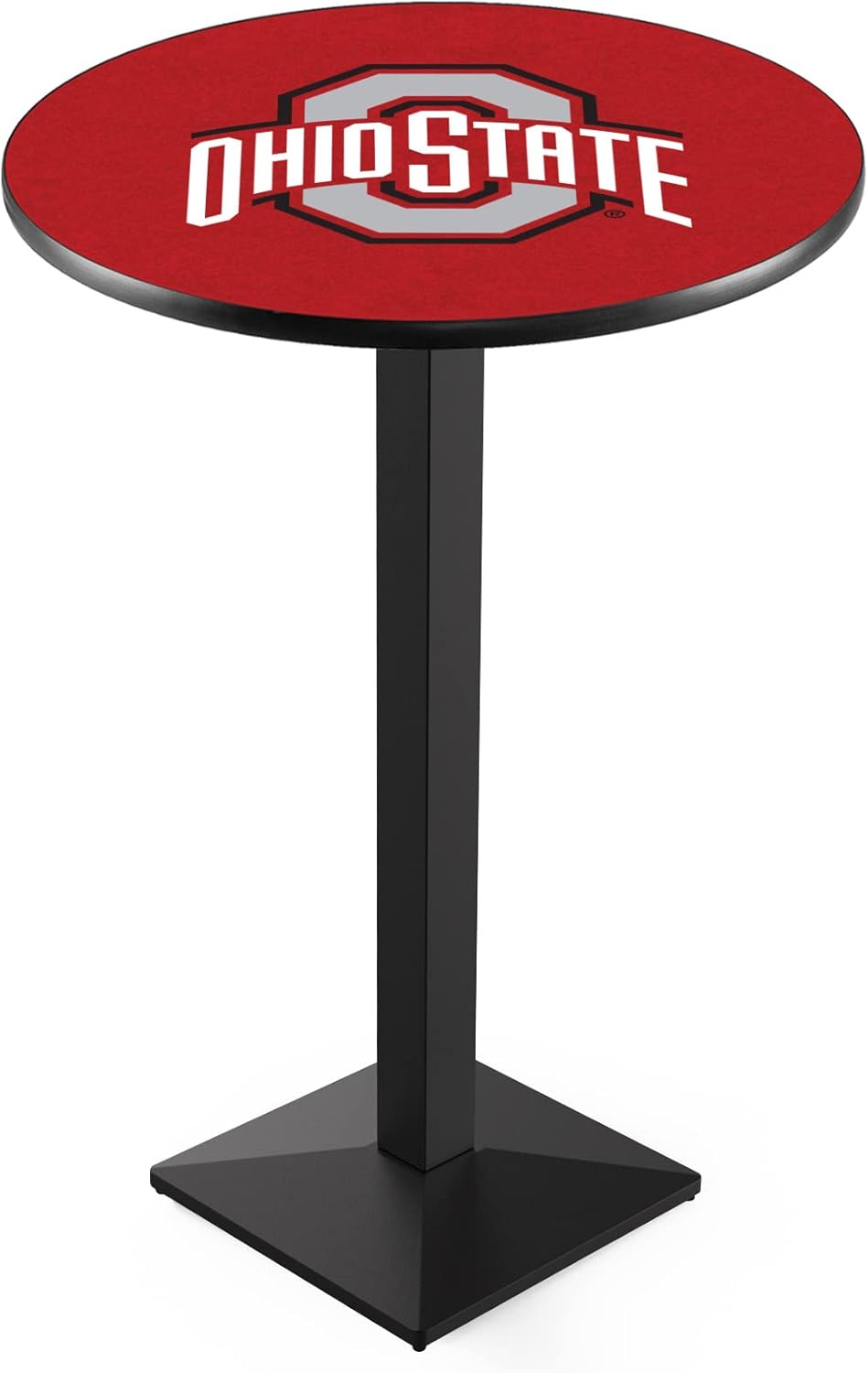 Holland Bar Stool Co. L217-36" Black Wrinkle Ohio State Pub Table with 36" Dia. top
