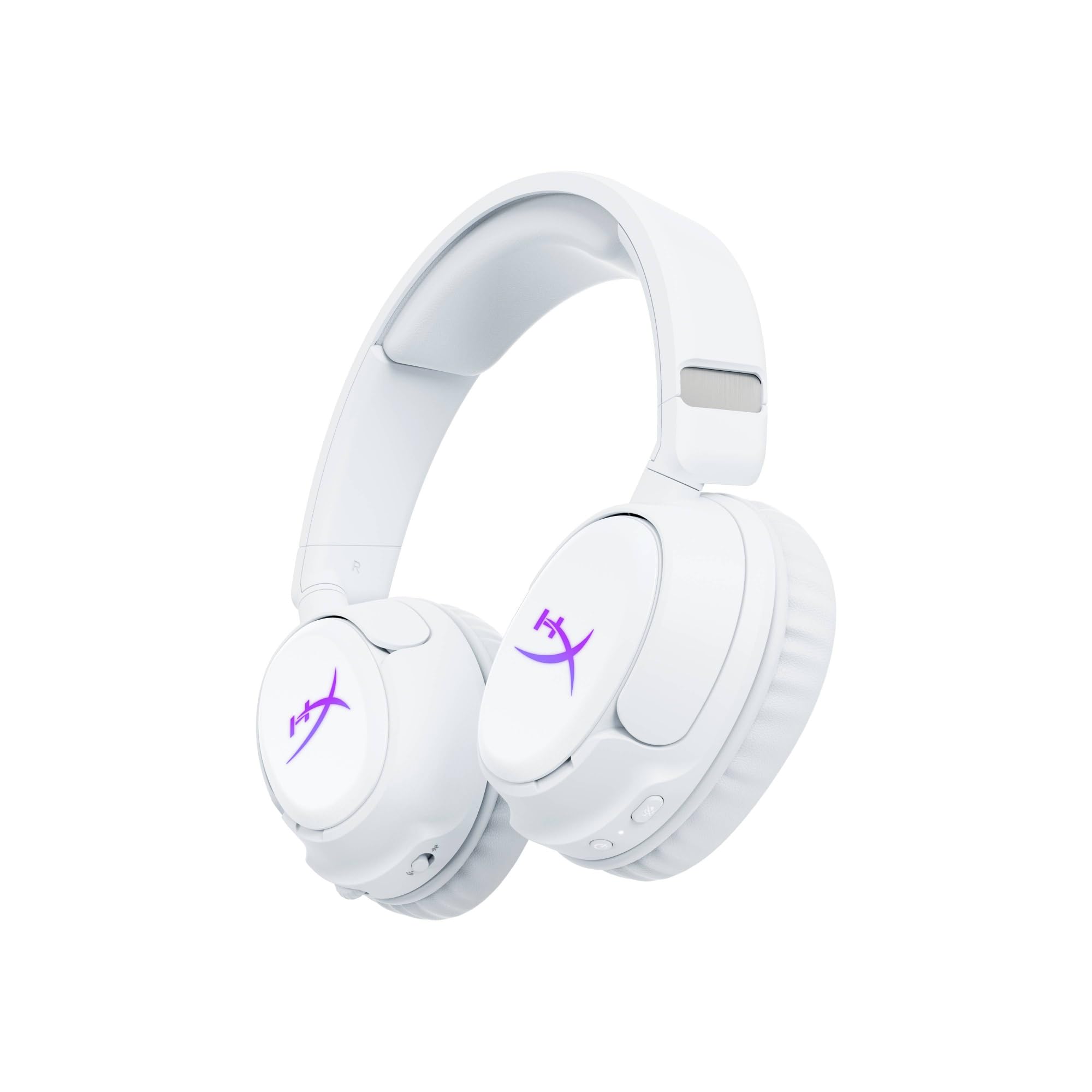 HyperX Cloud Flight 2, Cuffie Gaming Wireless, Luci RGB Personalizzabili | Batteria fino a 100 Ore, Wireless 2,4 GHz, Bluetooth, Instant Pair, PC/PS/Switch, Bianca