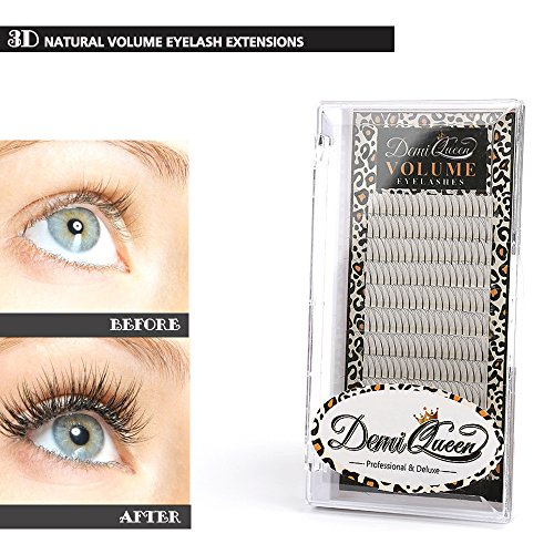 Demi Queen 3D Premade Fans Russian Individual Volumes Lashes Rapid Handmade Cluster Eyelash Extensions Thickness 0.07mm C Curl