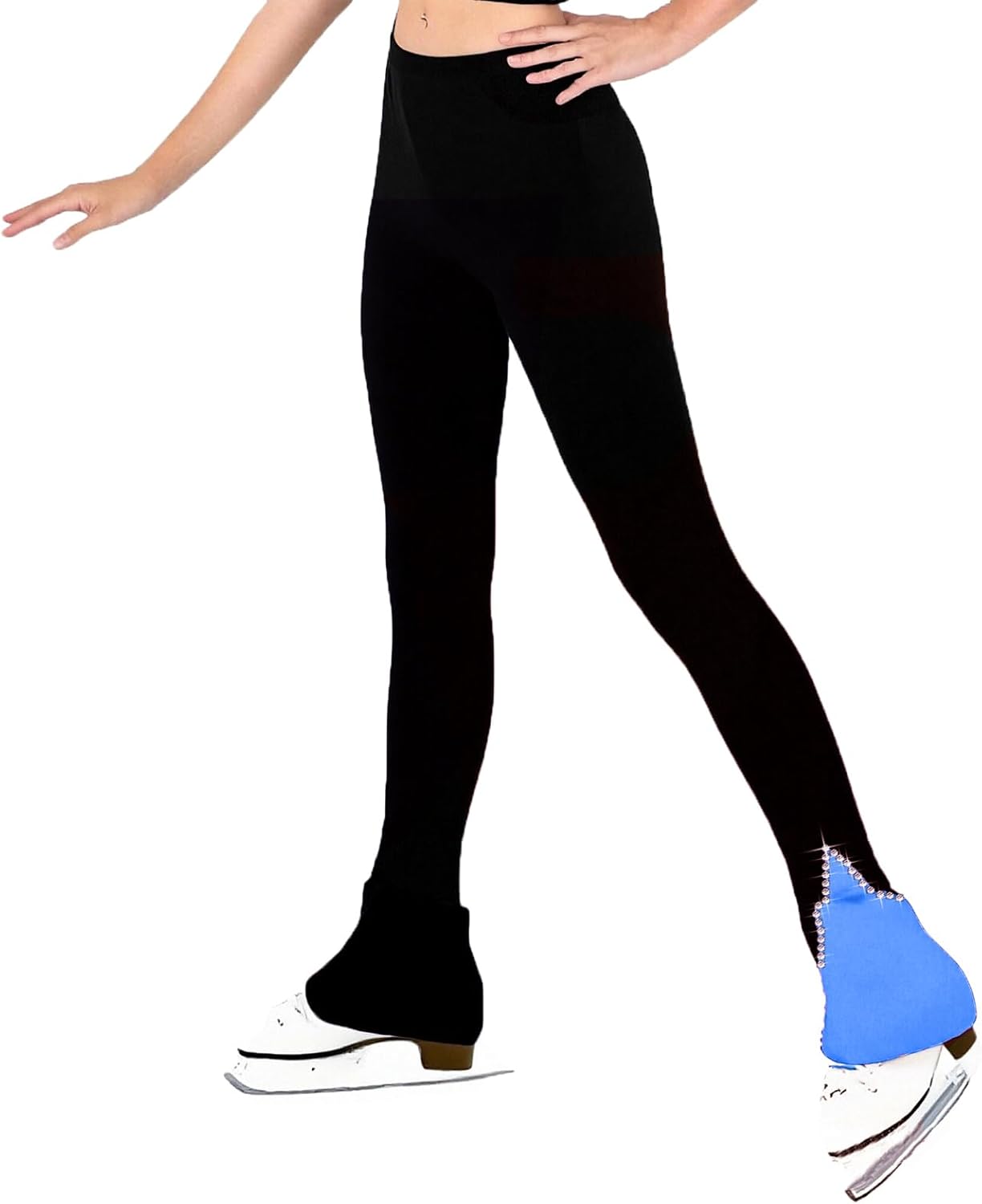 LIUHUO Figure Skating Pants Training Leggings Fleece Suit Girls Women Shiny Colored Diamond Comfortable