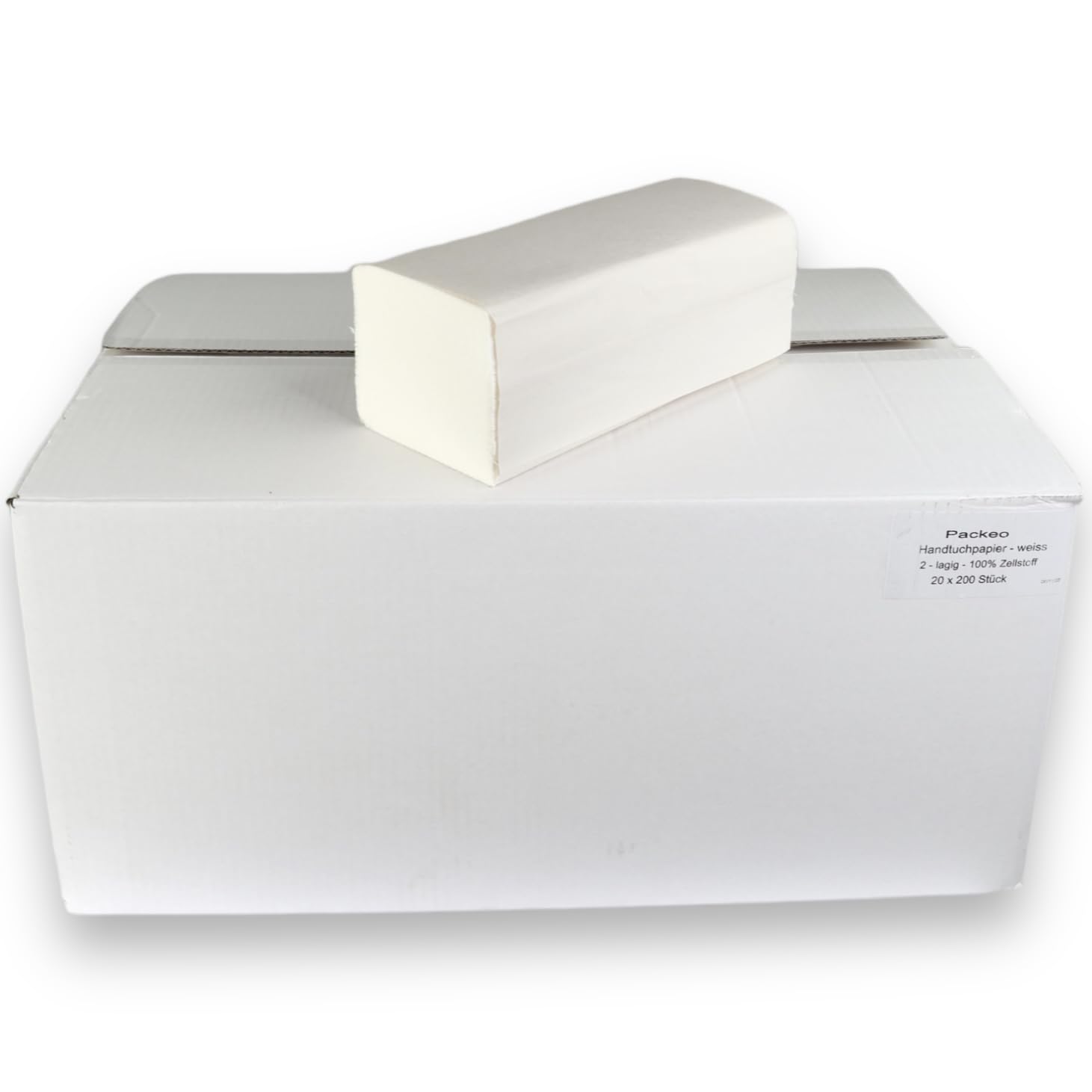 Papierhandtücher 4000 Blatt – Falthandtücher ZZ-Falz 2-Lagig Hochweiß – Handtuchpapier 25x23 cm – passend für Papierhandtücher Spender