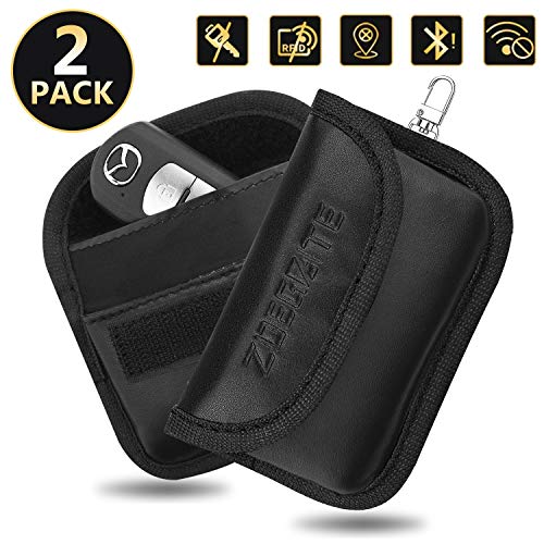 Zoegate 2 x RFID Keyless Go Schutz Autoschlüssel Schutz Keyless Hülle RFID Funkschlüssel Schlüsseltasche Schlüsseletui Schlüsselmäppchen Diebstahlschutz Blocks RFID/WiFi/GSM/LTE