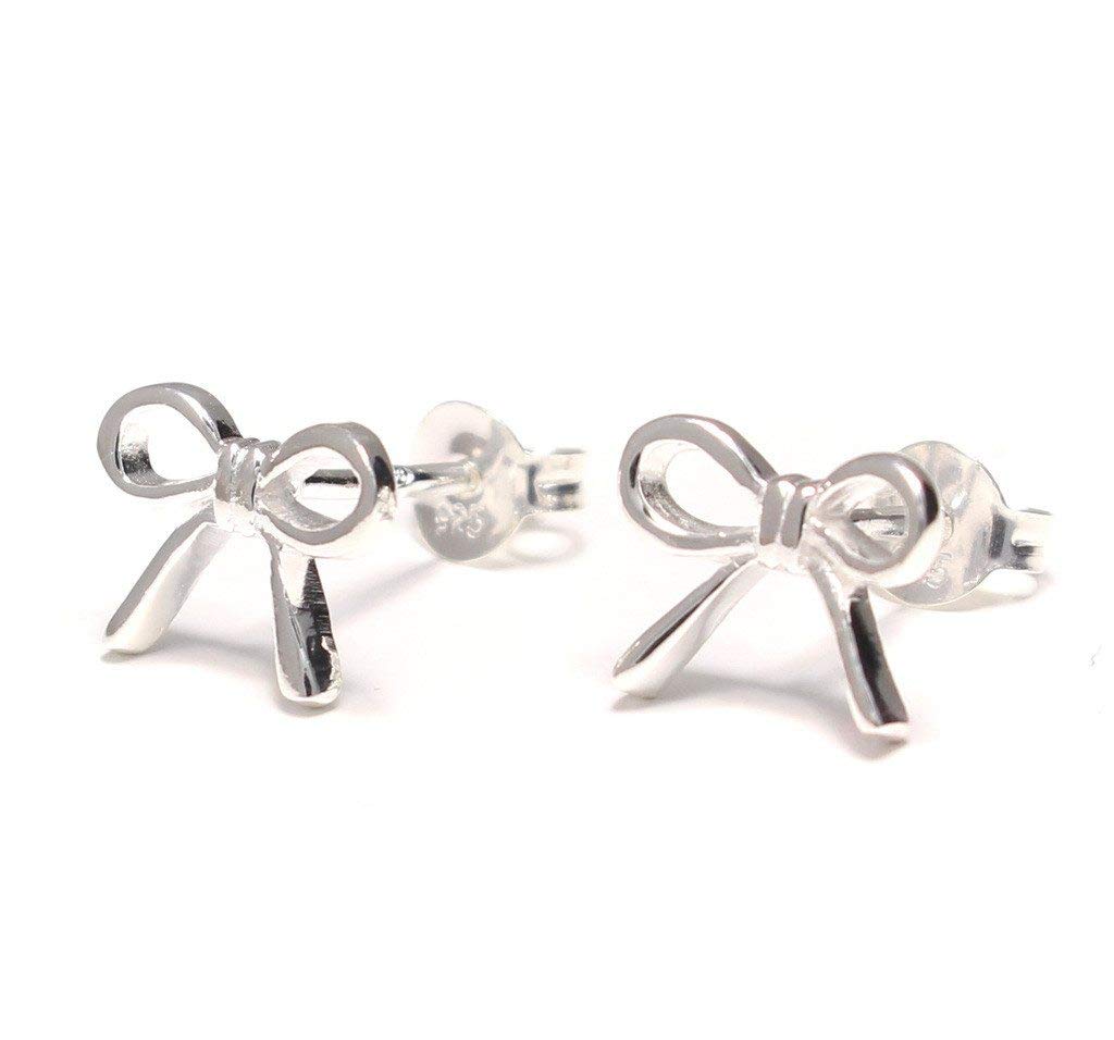 Orecchini A Fiocco Per Ragazza In Argento Sterling 925 | Gioielli Delicati E Minuscoli Per Bambine, Confezione Regalo Inclusa - 2