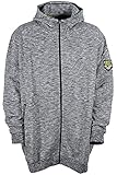  Kitaro Sweatjacke Kapuzenjacke Hoody Jacket Herren Langarm, Farbe:grau, Herrengrößen:4XL