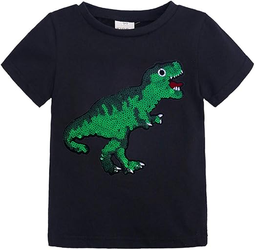 Sequins Dinosaur T-Shirts for Boys 