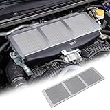 Tumukiw Automotive Engine Radiator Protection Net Fit for Subaru WRX 2022 2023 2024 2025 Car Radiator Grill Mesh Cover Carbon Steel (Silver)