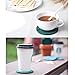 6-Piece Green Coaster Set with Flower Pot Shaped Holder