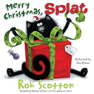 Merry Christmas, Splat Audiolibro Por Rob Scotton arte de portada