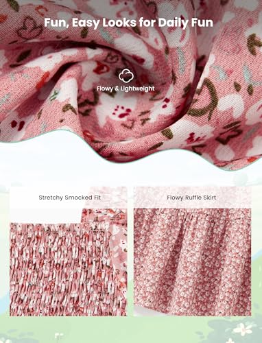 Image of PATPAT Family Matching Outfits Mommy and Me Dresses Floral Dress & T-Shirts | Mommy and Me Easter Dresses, Puff Sleeve Floral Sundress, Cotton Blend T-shirts, Couples Party Wedding Vacation Outfits