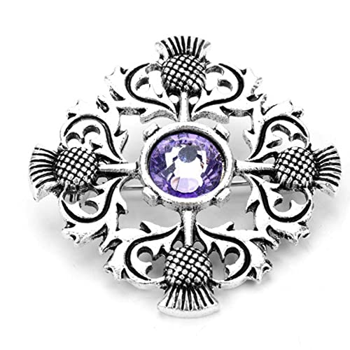 1Pcs Vintage Silver Scottish Brooch Pin Thistle Brooch Celtic Pin Scottish Pin for Scarf Sweater Accessories4