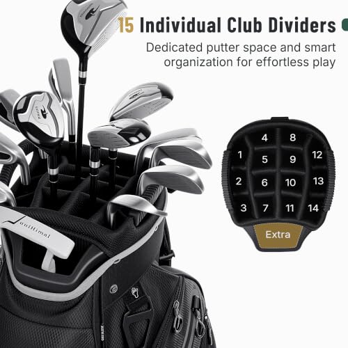 uniHimal 15-Way Organizer Golf Bag