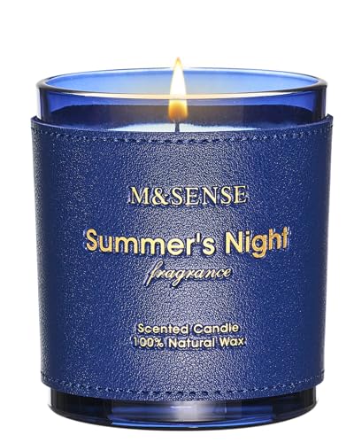 M&SENSE Bergamot Lavender Scented Candles,Vegan Soy Wax,No Toxin,10oz 42-Hour Slow Burning Time, Pepper Scented Candle, High Intensity,Air Purifying Aromatherapy Relaxing Office Home Fragrance