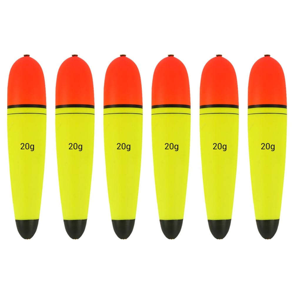 MiOYOOW Catfish Slip Floats, 6PCS EVA Float Slip Bobbers Fishing Rig Floats for Saltwater Freshwater Long Cast Fishing