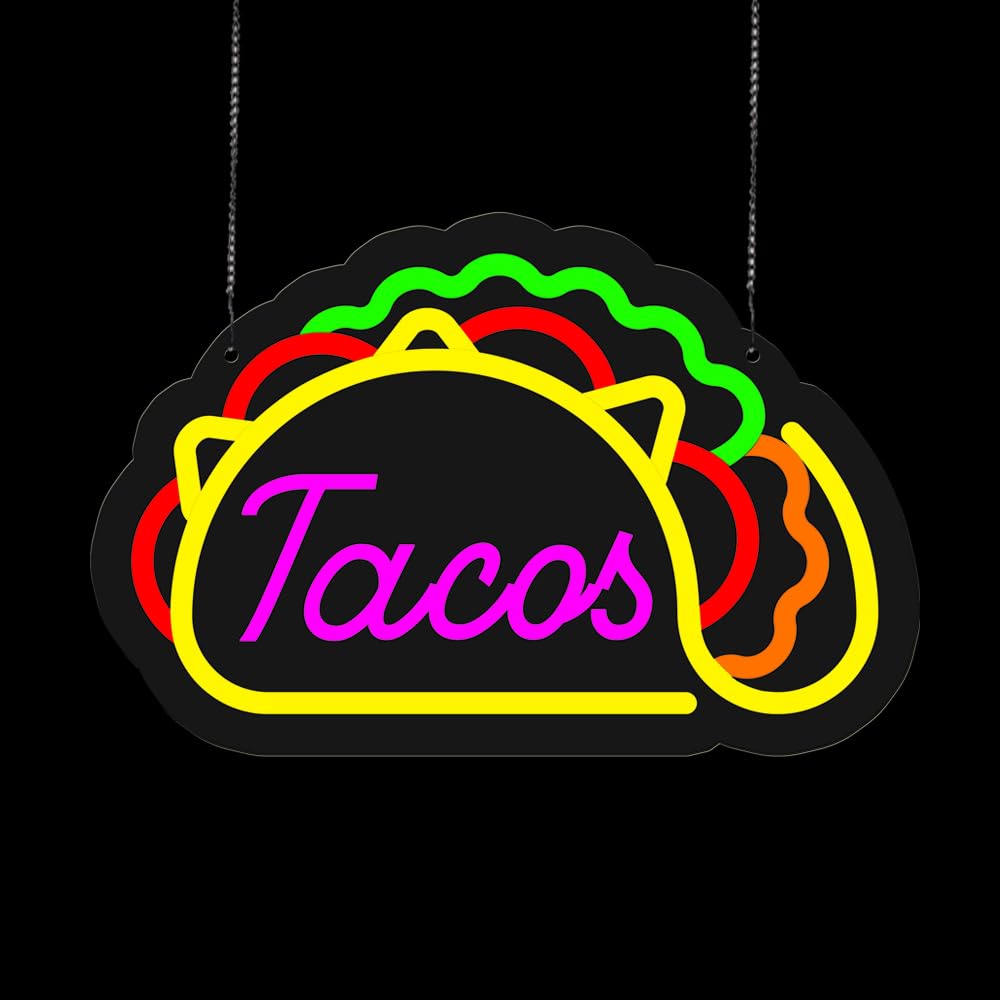 TACOSネオンライト LEDサイン USB タコス看板 店舗用 Tacos