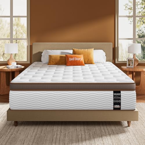 Image of BedStory Full Size Mattress - Hybrid Mattress with Individually Wrapped Coils