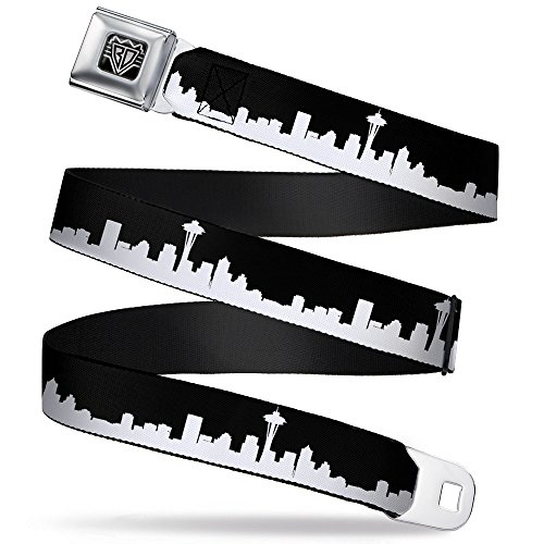 Cinturón de seguridad para vaqueros con diseño de Seattle Skyline en paseos urbanos diarios