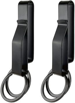 Duty Belt Key Holder, Tactical Stealth Key Ring, Stainless Steel Tactical Key Holders, Belt Key Clip for Police Fire Agencies