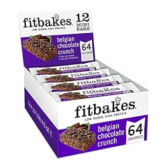 Fitbakes Diet Snack Bars 64 Calories 12x19g Mini Belgian Chocolate Diabetic Chocolate Keto Snacks Sugar Free Sweets Healthy Snack Diet Food Low Carb Snack High Fibre Snack Gut Health Bar