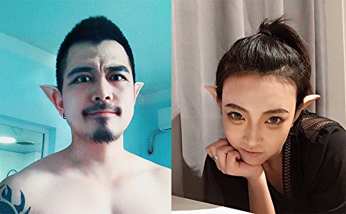 Cooljoy Cosplay Fairy Pixie Elf Ears Accessories Halloween Party Anime Party Costume (Light Complexion, Short Style) #TOP3