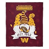 Northwest NFL Washington Commanders Gnomie Love Silk Touch Throw Blanket, Team Colors, 50' x 60'