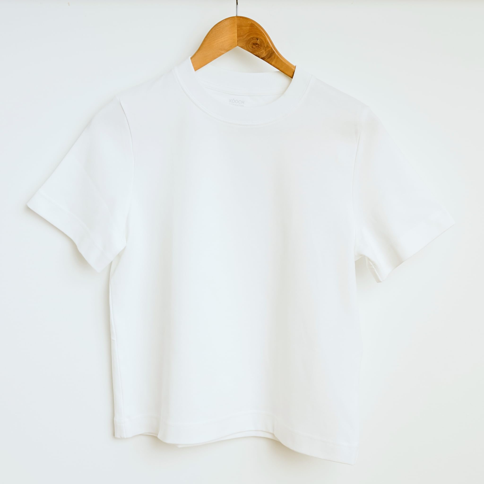 Maglietta bianca Basic da donna, 100% cotone, taglio pulito, bianco, vestibilità regolare in cotone, 290 g/m²