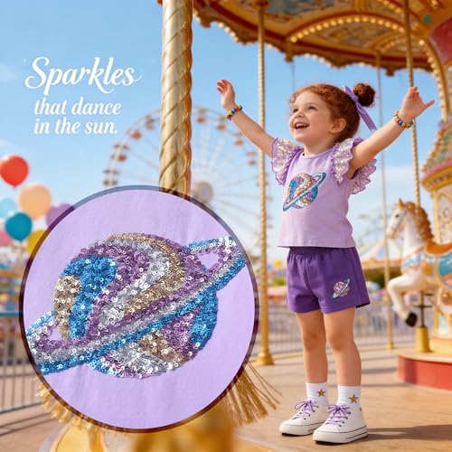 Image of VIKITA girls summer clothes toddler tshirts & shorts clothing sets cute birthday gifts for little kids