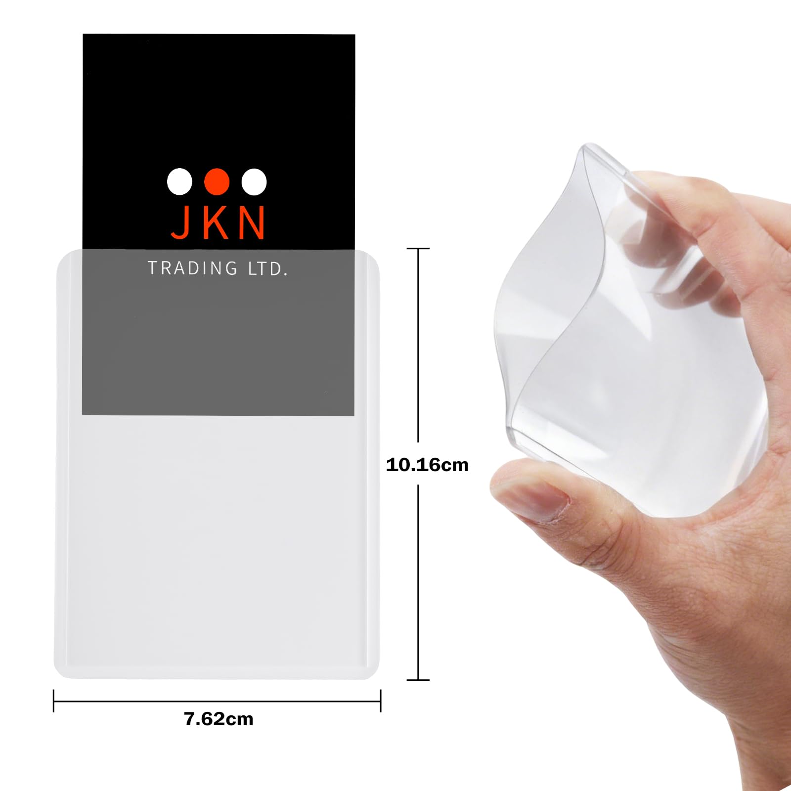JKN Trading Card Top Loaders 4 x 3 Inch Clear Semi Rigid top loaders Card Sleeves Compatible with Trading Cards and Collectible Toploaders (25 Pack) Card top loaders Semi Rigid Card Holders - Image 3