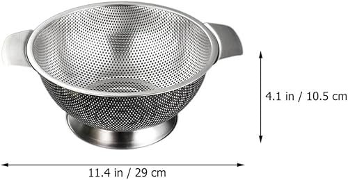 Miniatura 2 de ZzzaNa Colander Bowl Drain Basket Wire Mesh Stainless Steel Colander 22.5cm Sieve Mesh Strainer Fruits Vegetable Noodles Pasta Washing Bowl and