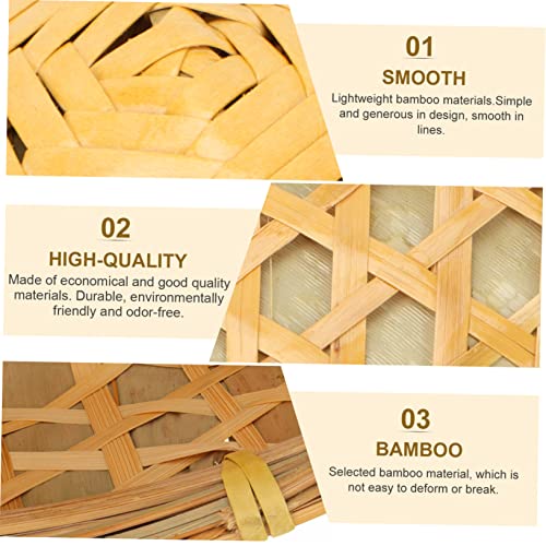 MERRYHAPY Handmade Weaving Bamboo Hat Stage Performance Vintage Party Decoration2