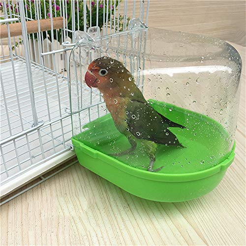 Bird Bath for Cage, Parrot Bird Bath, Hanging Bath for Bird Pet Birds Cage Hanging Accessory Bowl Birdbath Pet Birds Cage Hanging Bathtub Small Bird Water Bath Tub