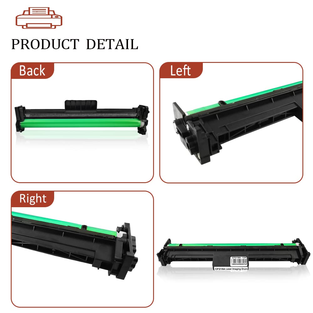 Compatible 19A CF219A Cartouche de Tambour pour HP LaserJet Pro M102a M102w MFP M130fn M130fw M130nw M130a Imprimantes 12000 Pages ( Noir Tambour )