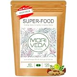 MoriVeda® Superfood Comprimés 1000mg | Mélange Moringa + Ashwagandha + Triphala | Fournisseur de nutriments jusqu'à 2 mois | 120 comprimés