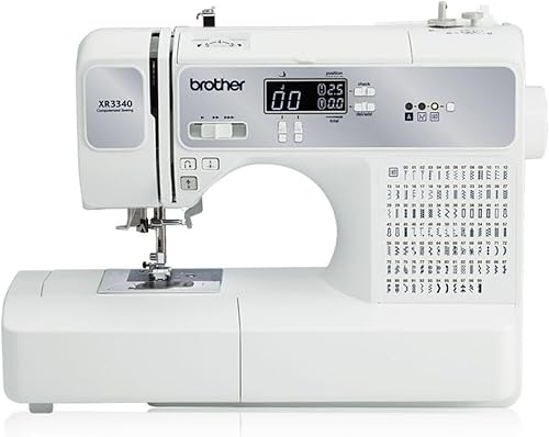 Miniatura 2 de Brother XR3340 Máquina de coser y acolchar LCD computarizada avanzada con retroiluminación negra con 140 puntadas integradas únicas y mesa extra