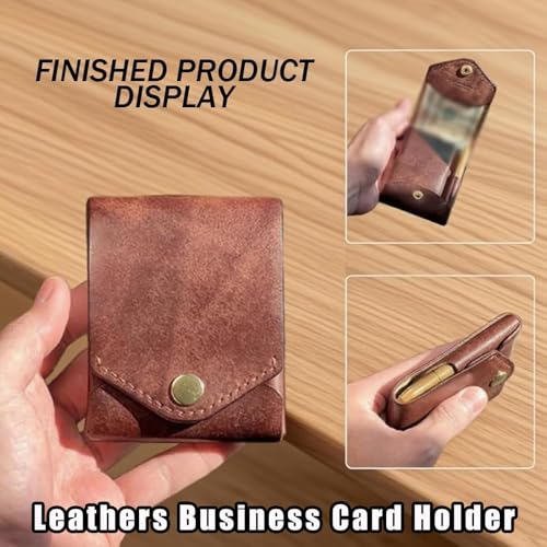 Vintage Handmade Leather Wallet, Handmade Vintage Leather Wallets, Multifunctional Handmades Leather Wallet for Men, Built-In Pen Slot, Leather Business Card Holder Compact Wallet (Wallet+Pen)4