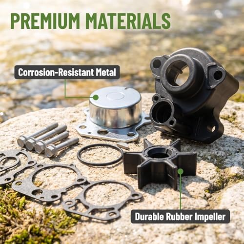Image of Water Pump Impeller Repair Kit for Yamaha 60-90HP 2-Stroke Outboard Motors - OEM 692-W0078-02-00 Replacement with Housing & Gaskets, Fits 60TLR, 70TLR, 90TLR, C90TLR, B90TLR, C75, C80, P75