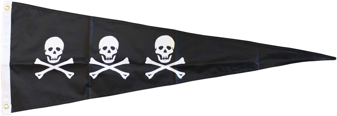 Christopher Condent - 12 in x 36 in Pirate Flag