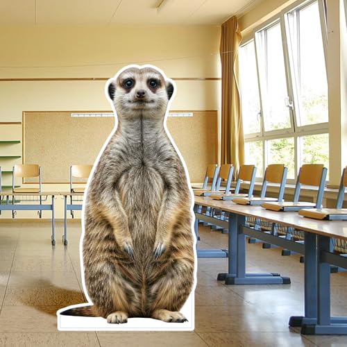 Image of Meerkat1 Life Size Cardboard Cutout, 4FT, Party Decor, 1 PC | Cardboard Meerkat1 Animal Standup for Events, Birthday, Photos, Holiday, Wedding, Party, School Events