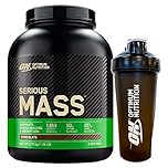 Optimum Nutrition Serious Mass Gainer Proteine Whey in Polvere per Aumentare la Massa Muscolare con Creatina Glutammina e Vitamine Cioccolato 2,73kg 8 Porzioni + SHAKER