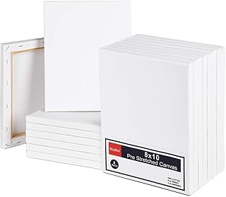 Madisi Stretched Canvas for Painting, 8x10, 16 Pack