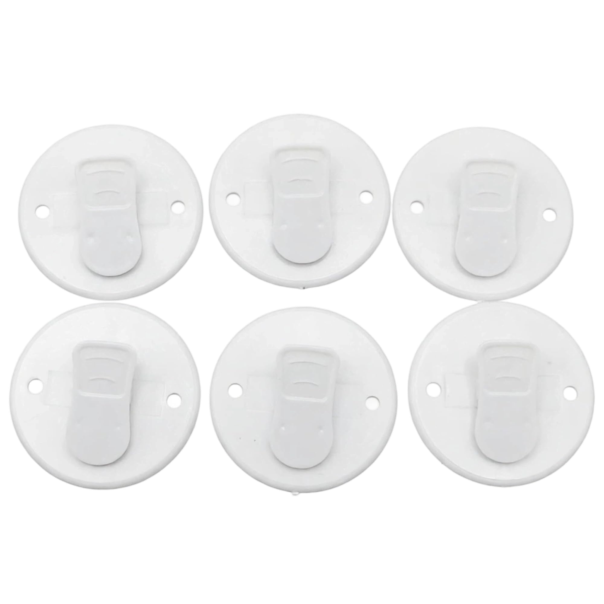 Elenviorina White 6 Pack Shower Curtain Clips Self Adhesive Shower Curtain Clips Windproof Curtain Clips For Bathroom Shower Splash Guard