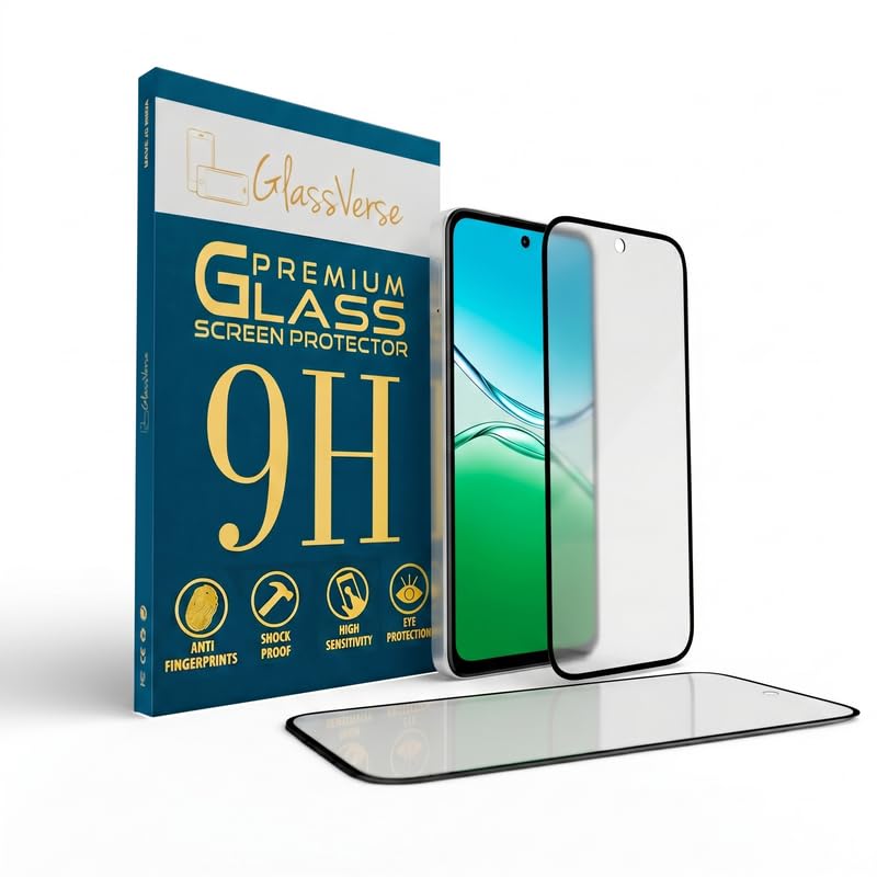 Image of GlassVerse D+ Matte Tempered Glass With 18H Hardness For Oppo A5 5G (PACK OF 1) with Free Installation Kit. Full screen Coverage - 6.67 inch