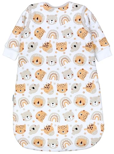 Tuptam Sacco Nanna 2.5 Tog – Sacco Nanna Neonato Tutto L’Anno Con Maniche Rimovibili, Cotone OEKO-TEX, Animali/Arcobaleno, 56-62 - 7