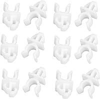 Vista 1 de uxcell Coche universal 0.394x0.276 in agujero blanco plástico campana Prop Rod soporte clips 20 unids