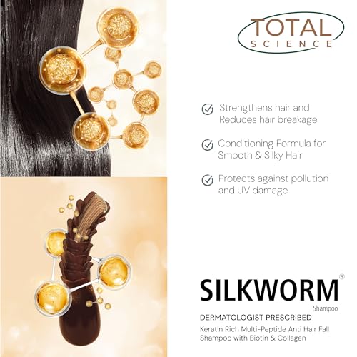 Image of APPLE THERAPEUTICS Silkworm Shampoo 100ml | Keratin Intensive Multi Peptide Anti Hair Fall Shampoo with Biotin & Collagen Conditioning Formula for Smooth & Silky Hair | for Women & Men