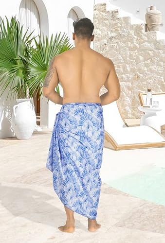 HAPPY BAY Men's Sarong Cover Up Wraps Swim Beach3