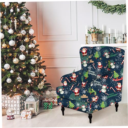 Fundas para sillas navideñas NIDONE protector elástico suave extraíble 5