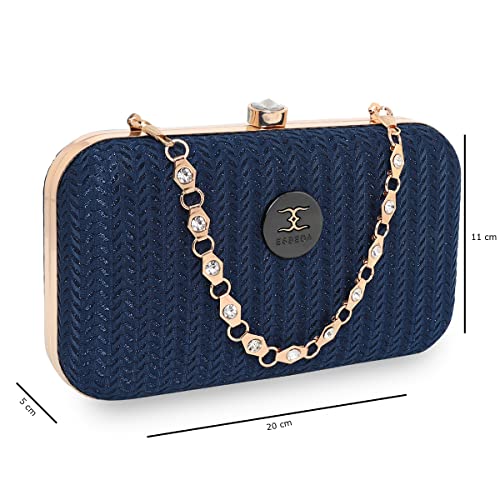 Image of ESBEDA Glitter Shine Oval shape Clutch Solid Pattern For Women | Gift For Women
